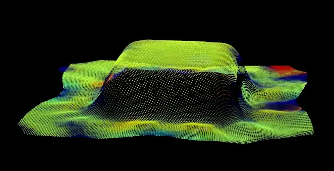 3D point cloud of formed metal sheet